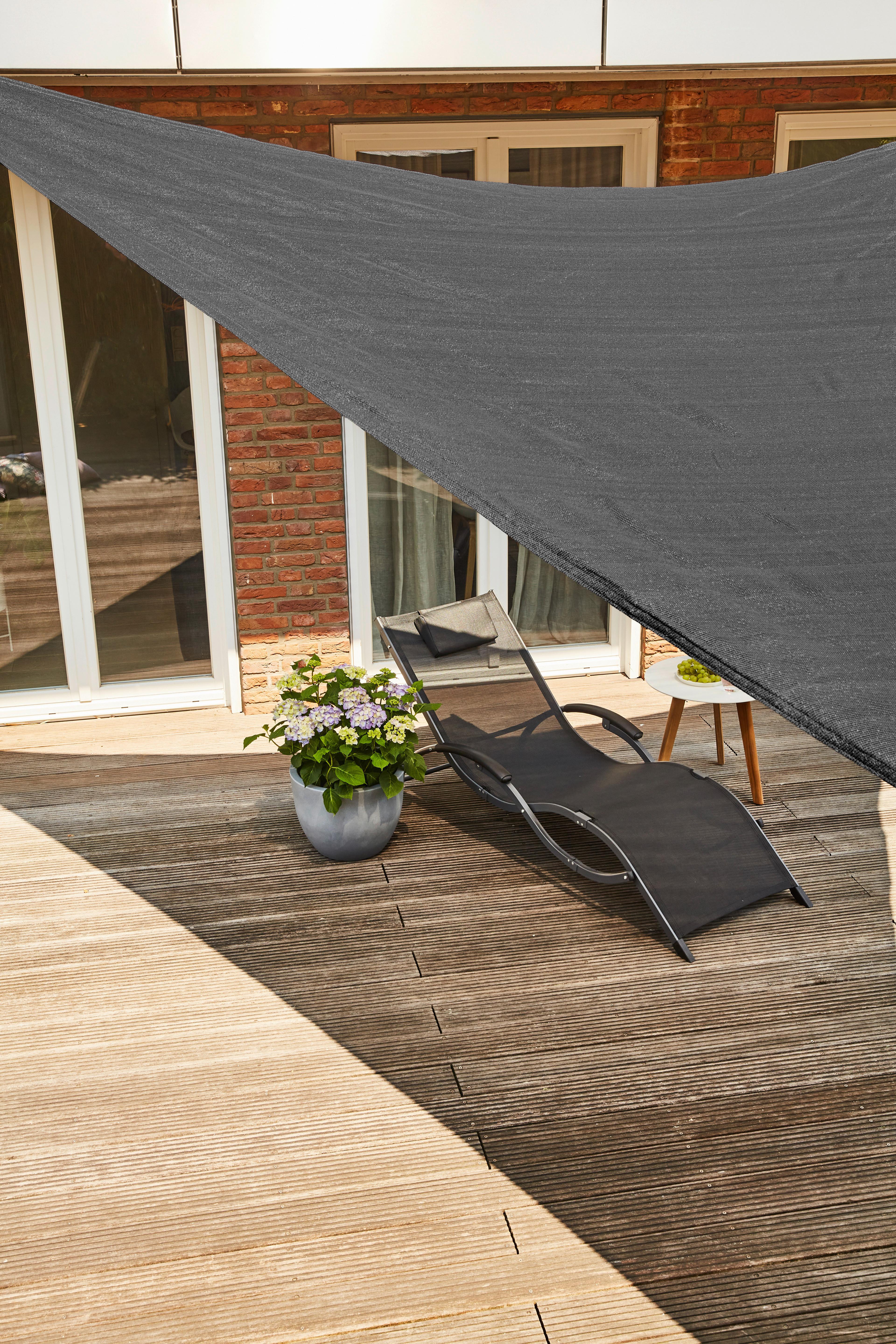 Sonnensegel H16888 ca. 360x360x360 cm Grau - Grau, MODERN, Textil/Metall (360/360/360cm) - Siena Garden