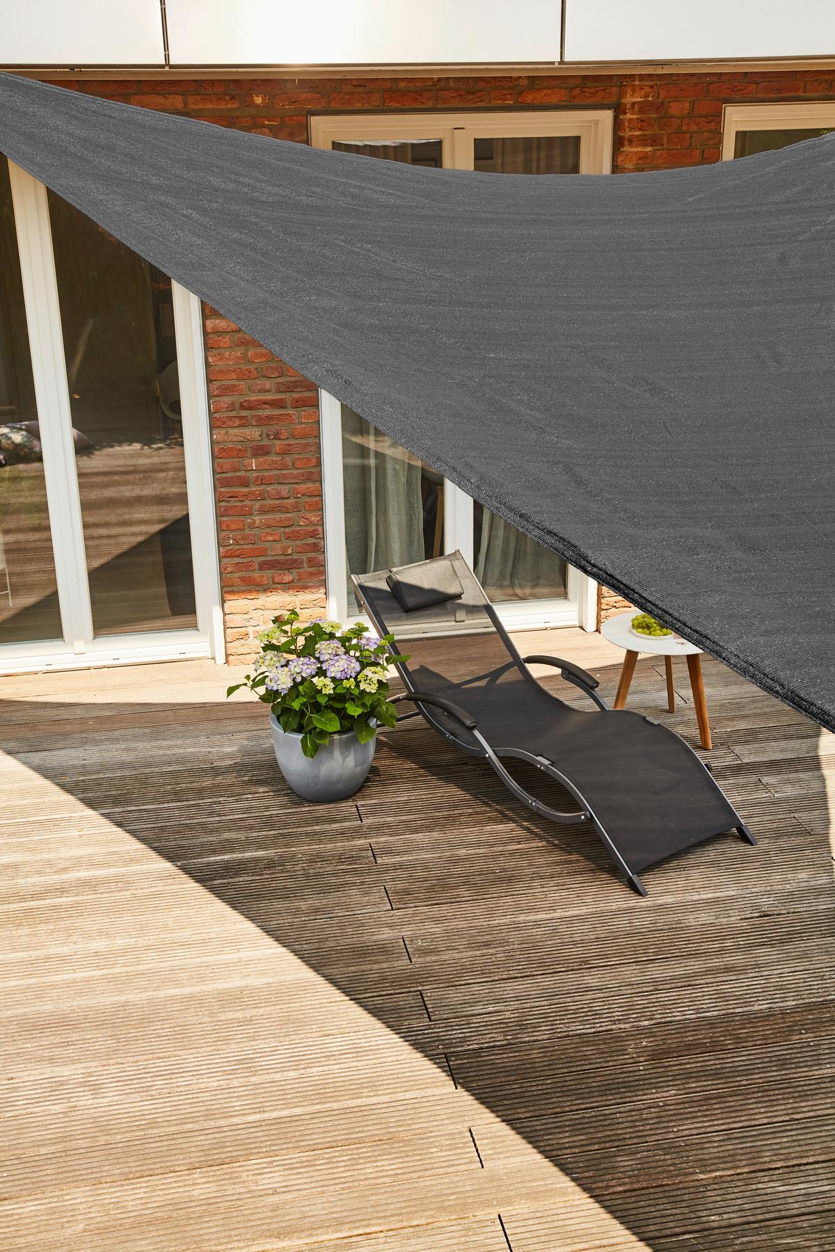 Sonnensegel H16888 ca. 360x360x360 cm Grau - Grau, MODERN, Textil/Metall (360/360/360cm) - Siena Garden