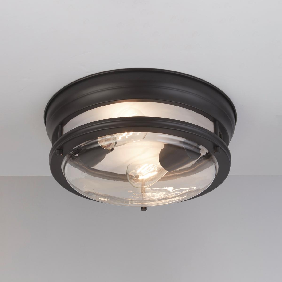 Fürdőszobai Mennyezeti Lámpa 5182bk - fekete/átlátszó, Basics, üveg/fém (35/14.5cm)