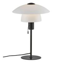 LAMPA STOŁOWA VERONA TILA /  JAPANDI - biały/czarny, Design, metal/szkło (27,5/40cm) - Nordlux