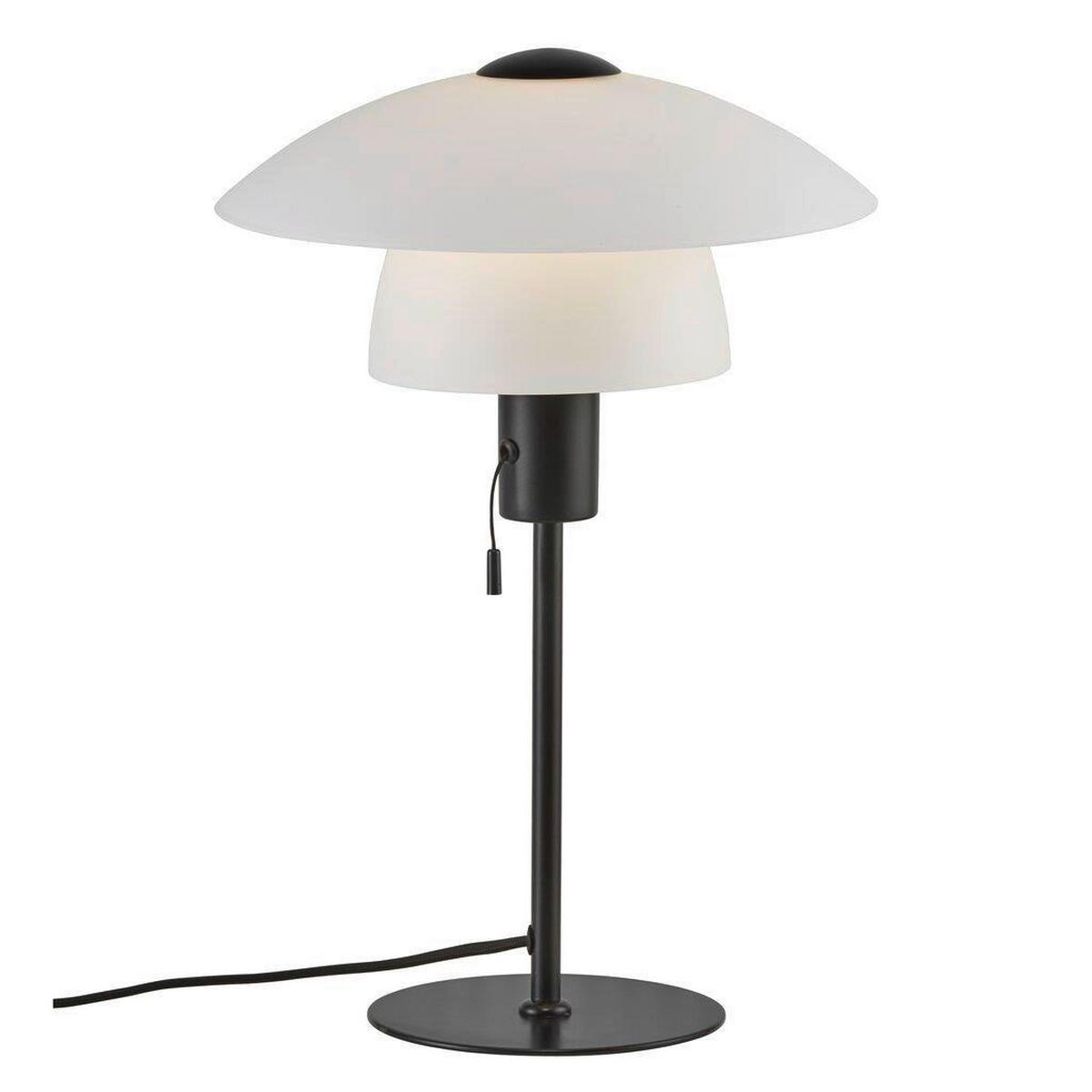 LAMPA STOŁOWA VERONA TILA /  JAPANDI - biały/czarny, Design, metal/szkło (27,5/40cm) - Nordlux