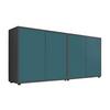 Sideboard Mailand Set 2 Anthrazit/Petrol - Anthrazit/Petrol, MODERN, Holzwerkstoff/Kunststoff (158/73/33cm) - MID.YOU