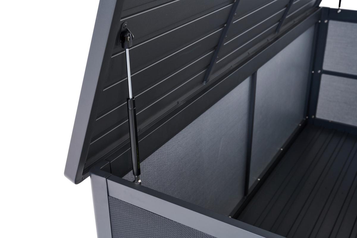Kissenbox Sabano Anthrazit - Anthrazit, Basics, Kunststoff/Metall (79,3/75/181cm) - Siena Garden