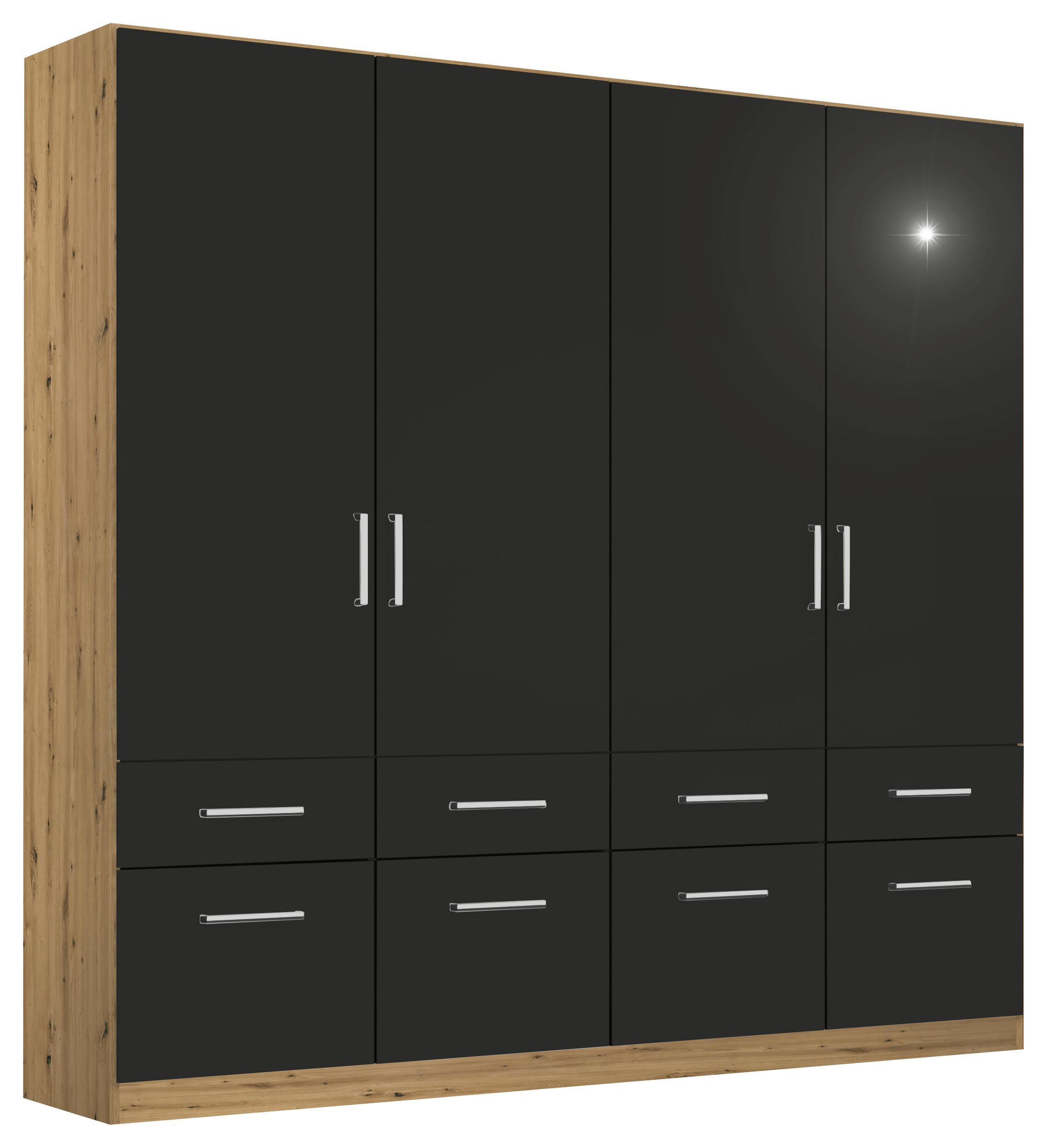 Ormar S Klasičnim Vratima Berlin - siva/hrast Artisan, Moderno, drvni materijal/plastika (181cm) - Modern Living