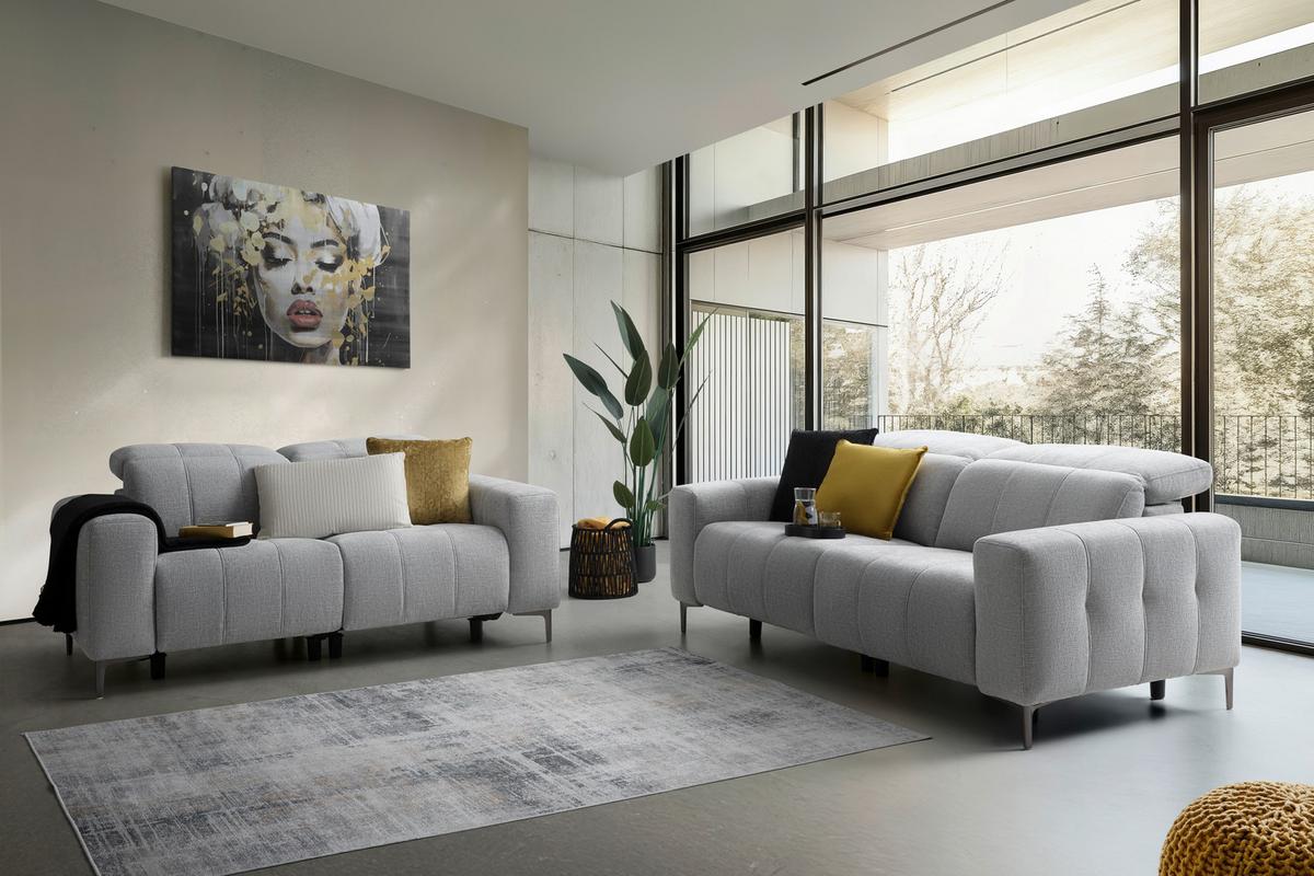 Kanapé Alvaro - natúr színű/szürke, Modern, műanyag/textil (220/79/109cm) - Mömax