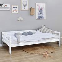 Kinderbett ECO DREAM Weiß ca. 90x200 cm - Weiß/Kieferfarben, MODERN, Holz (90/200cm) - MID.YOU