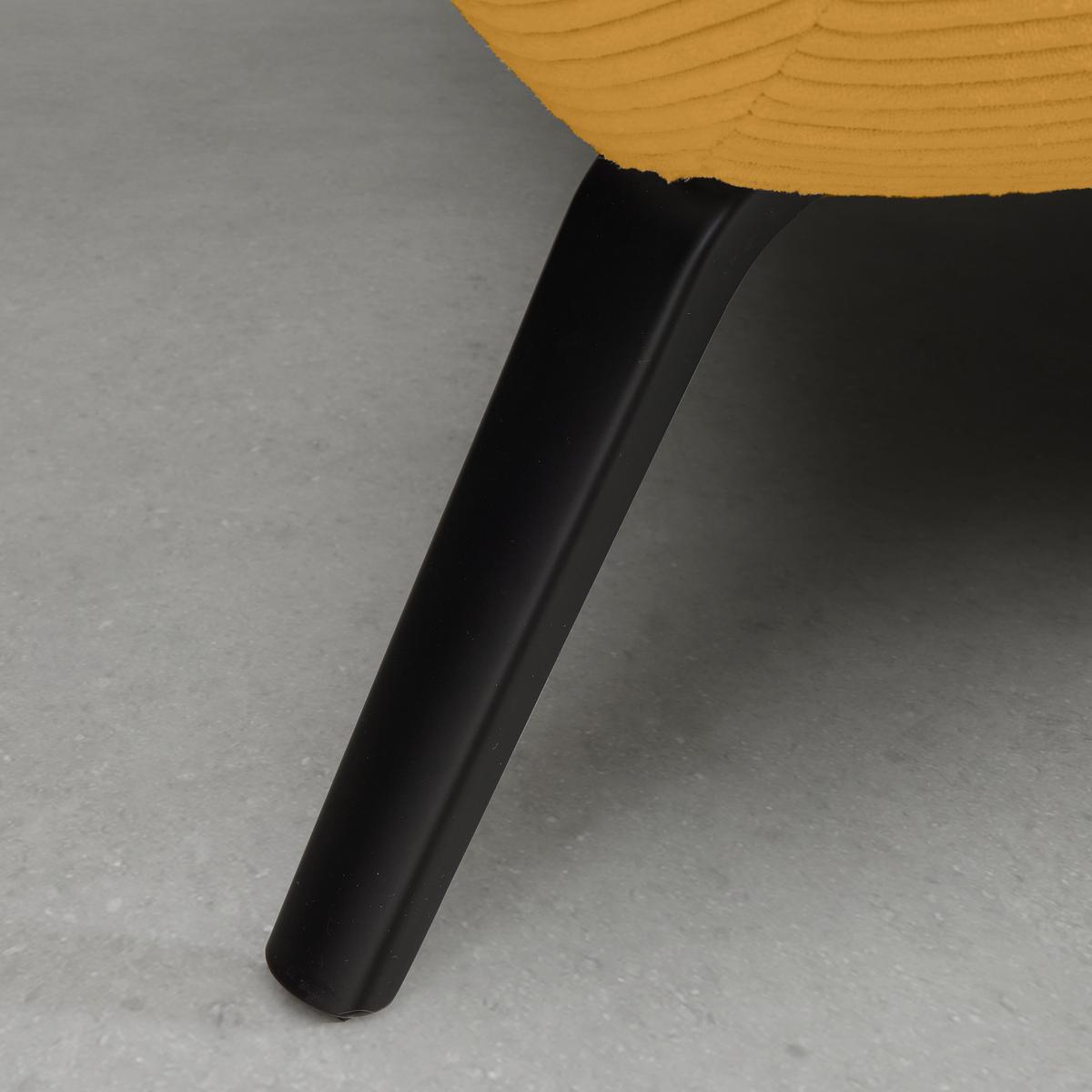 Wohnlandschaft Seattle Senfgelb - Senfgelb/Schwarz, MODERN, Holzwerkstoff/Textil (196/87-107/301cm) - Premium Living