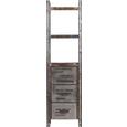 Regal Dunkelbraun - LIFESTYLE, Holz/Metall (55/200/40cm) - Premium Living Regal Dunkelbraun - LIFESTYLE, Holz/Metall (55/200/40cm) - Premium Living