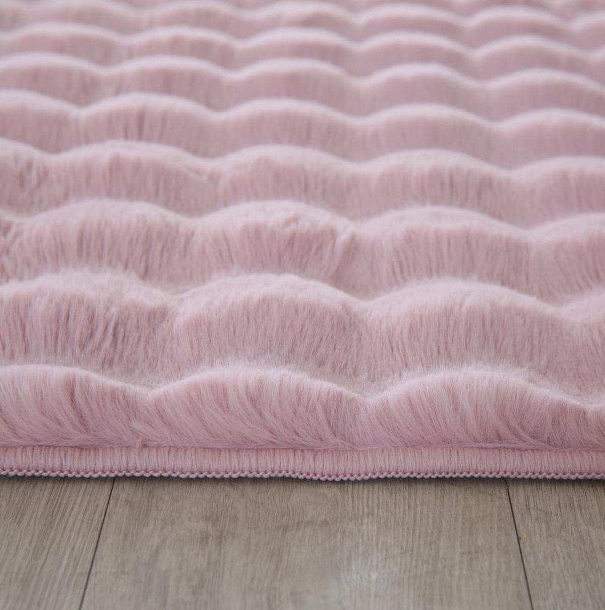 Preproga Z Visokim Florom Ambiance, Roza, 120x170cm - roza, Basics, tekstil (120/170cm) - Novel