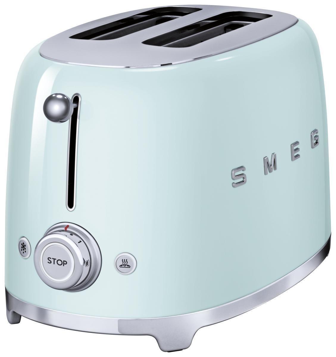 TOSTER TSF01PGEU SMEG - jasnozielony, Basics, metal (32,5/19,8/19,5cm) - SMEG
