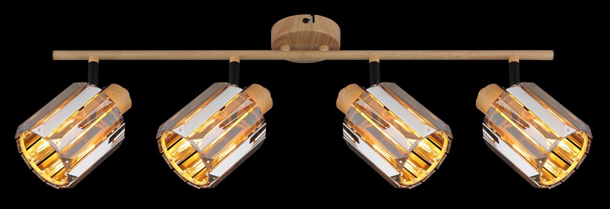 STRAHLER 80040446 RUN - Braun/Grau, Trend, Glas/Metall (64cm) - Globo