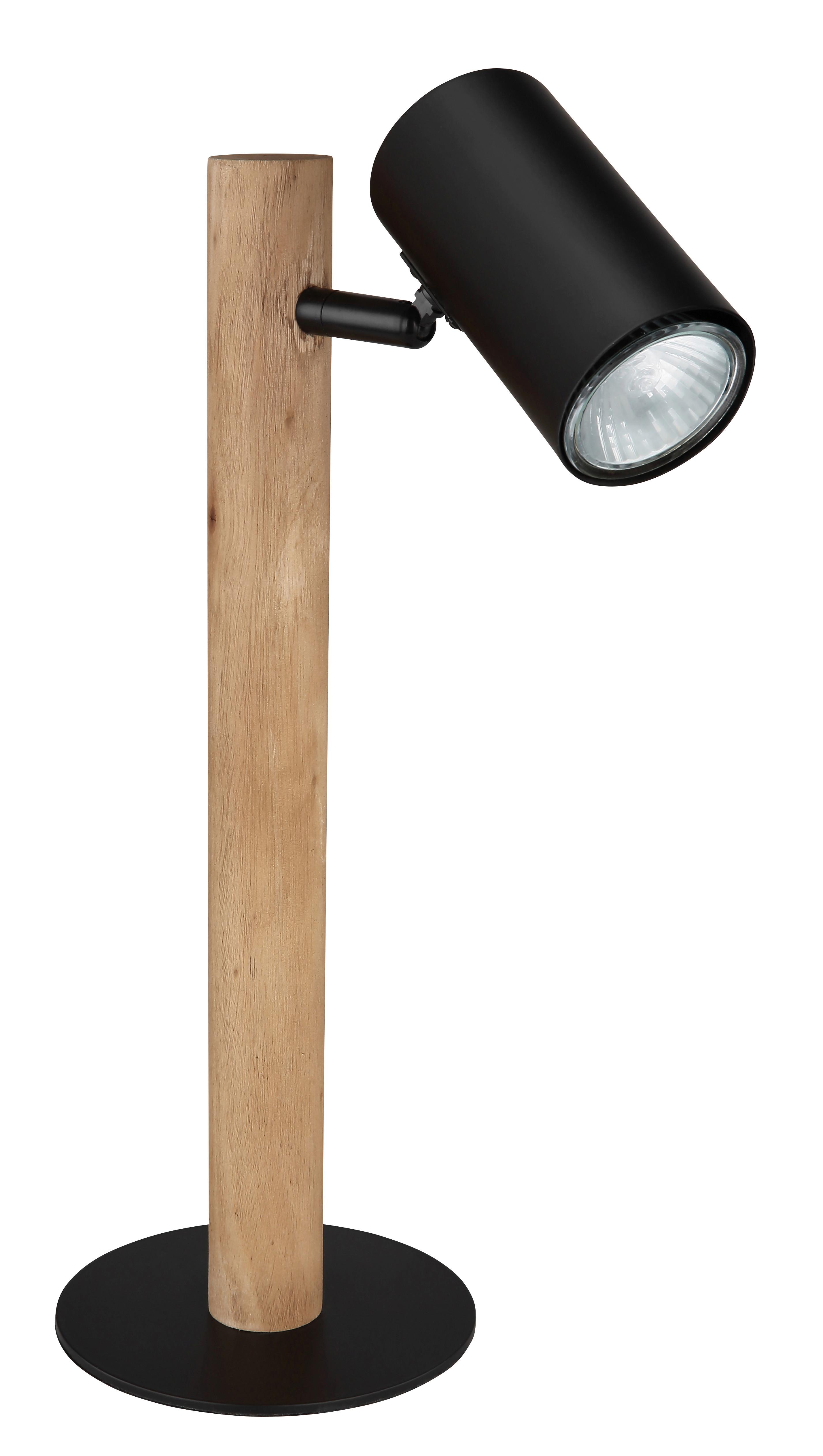 Svjetiljka Stolna 57913t - tamno smeđa/crna, Natur, metal/drvo (22/13/35cm) - Globo