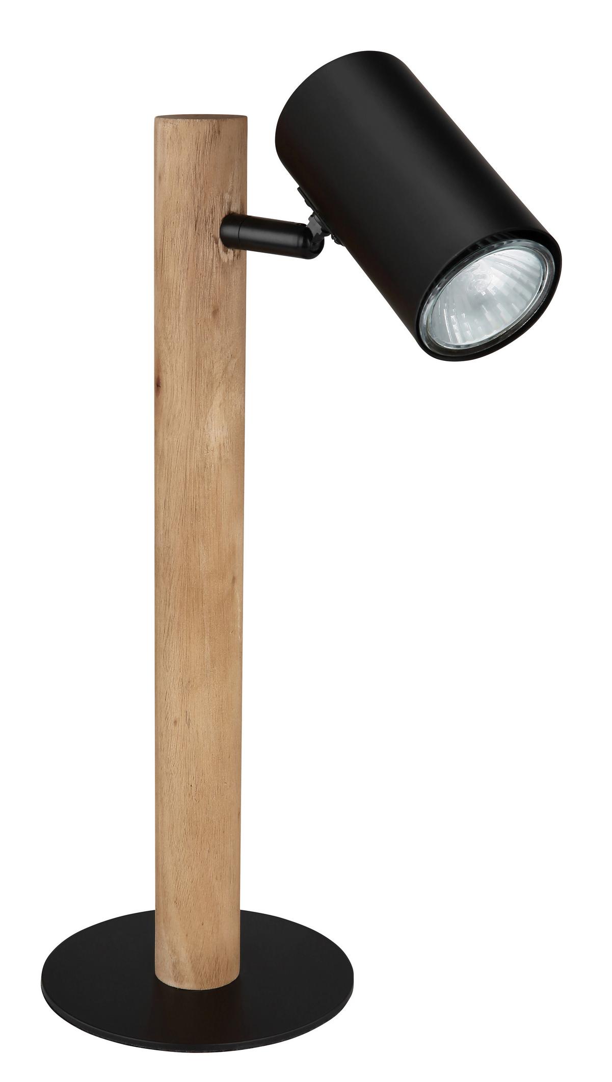 Svjetiljka Stolna 57913t - tamno smeđa/crna, Natur, metal/drvo (22/13/35cm) - Globo