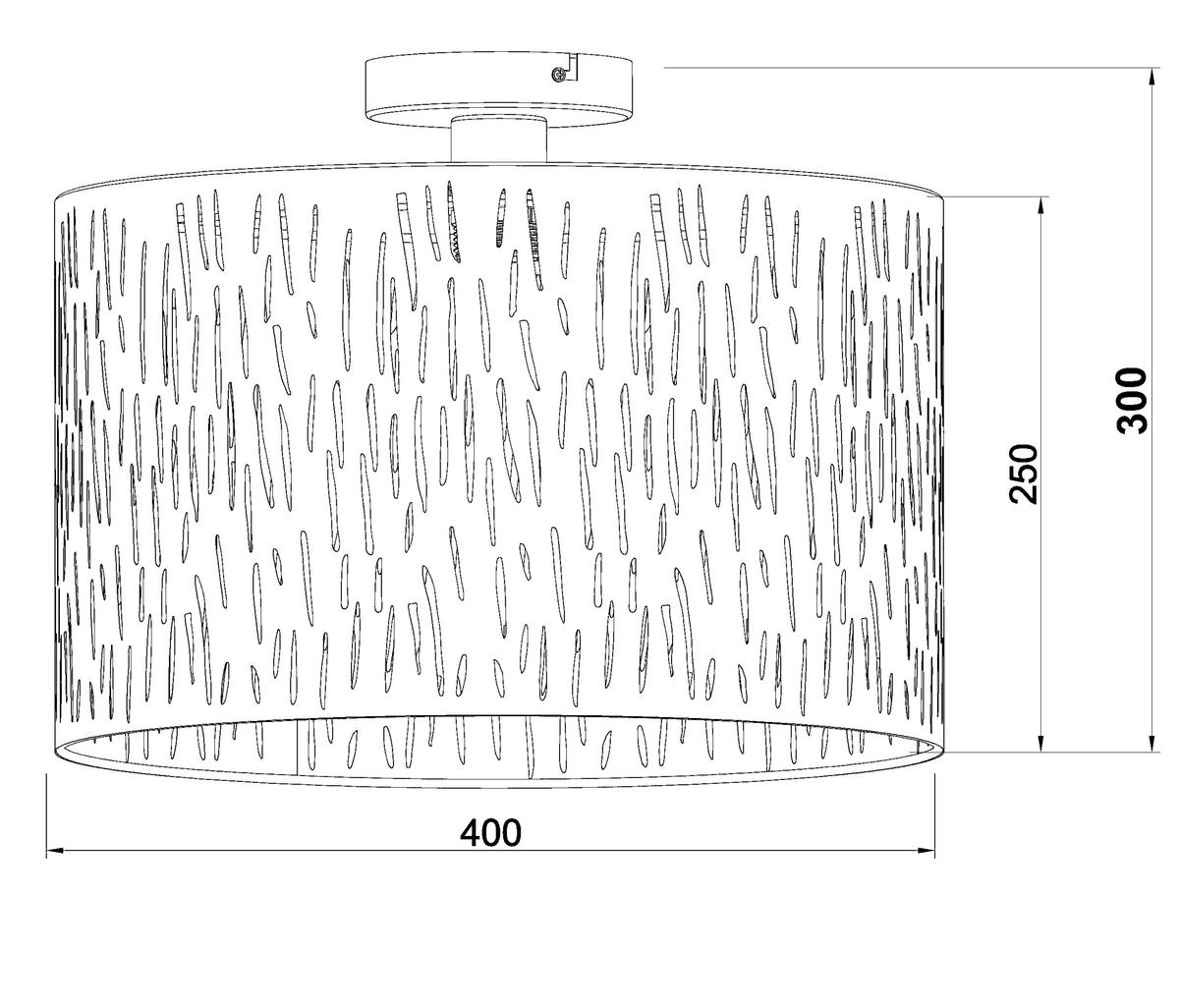 LAMPA SUFITOWA PANJA - czarny, Trend, tworzywo sztuczne/metal (40/30cm) - Novel