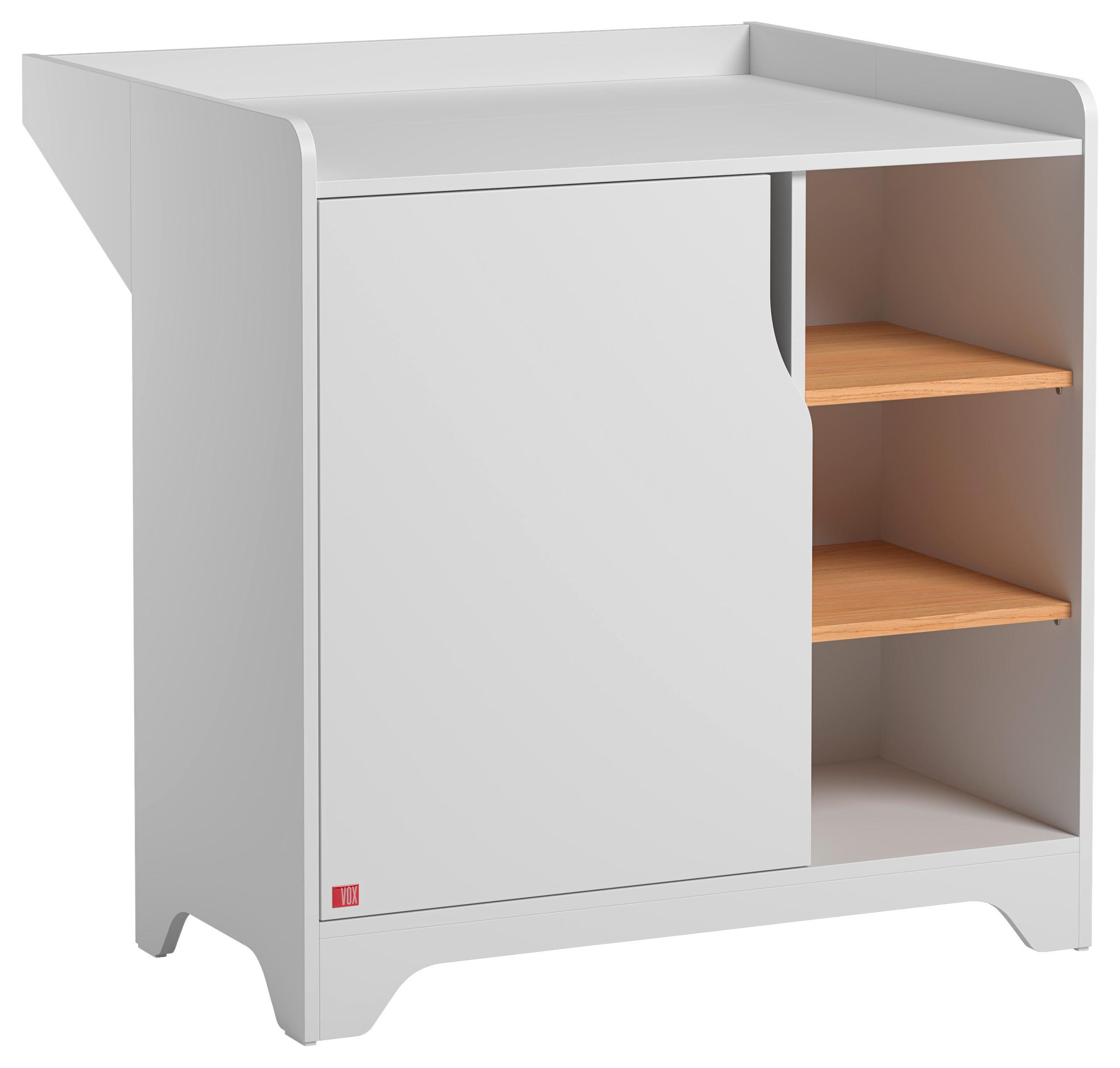 Previjalna Komoda Leaf, Bela, Hrast - bela, Moderno, leseni material (88,5/89,5/75-44cm) - Modern Living