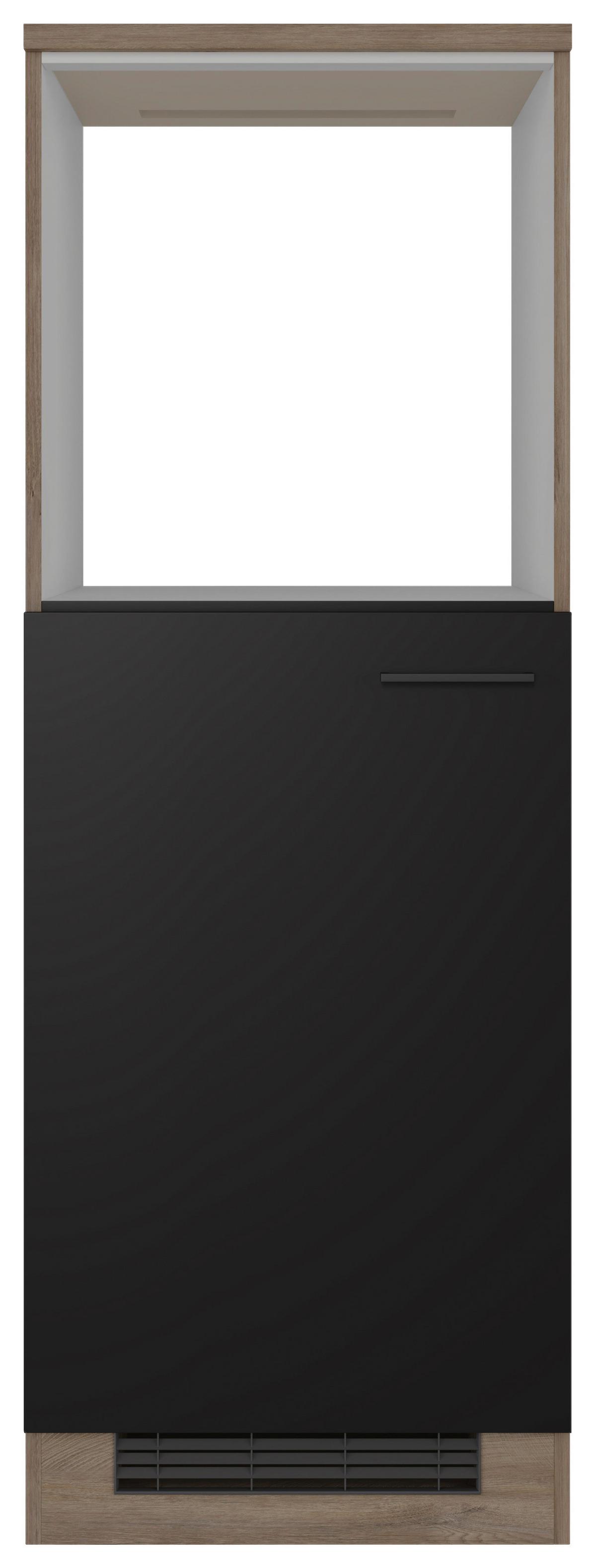 Omara Za Vgradno Napravo Capri, Črna, Hrast - črna/barve hrasta, Konvencionalno, kovina/leseni material (60/168,5/60cm) - FlexWell