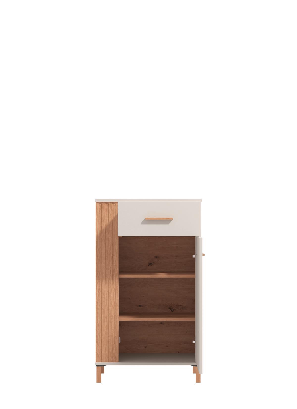 Komód Belfort - kasmírszínű/Artisan tölgy, Modern, faalapú anyag (59,5/103,5/40cm)
