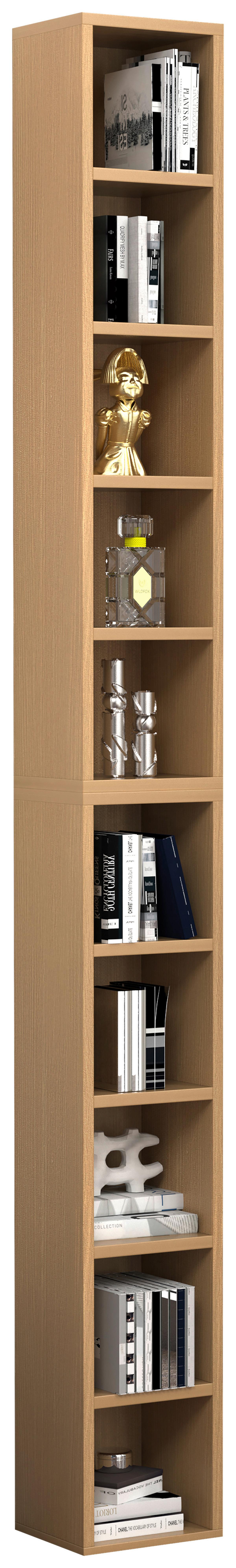 Regal Megosa S, Barva Bukve - barve bukve, Design, leseni material (40/94/17cm) - MID.YOU