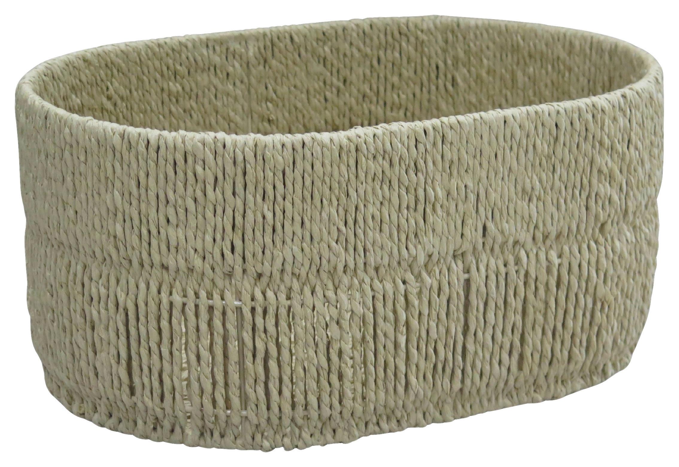 Korb Lavel Oval Naturfarben - Naturfarben, Konventionell, Papier/Metall (39/18/27cm) - Mömax