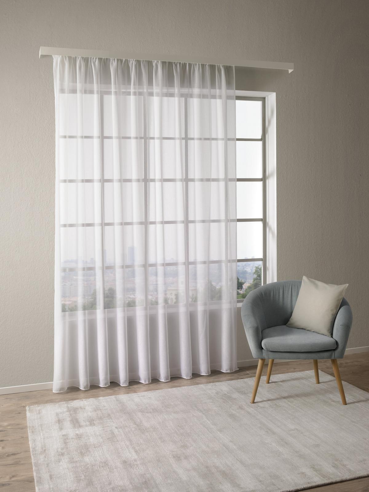 Gotova Zavjesa Tosca Store 3 - bijela, tekstil (300/245cm) - Modern Living