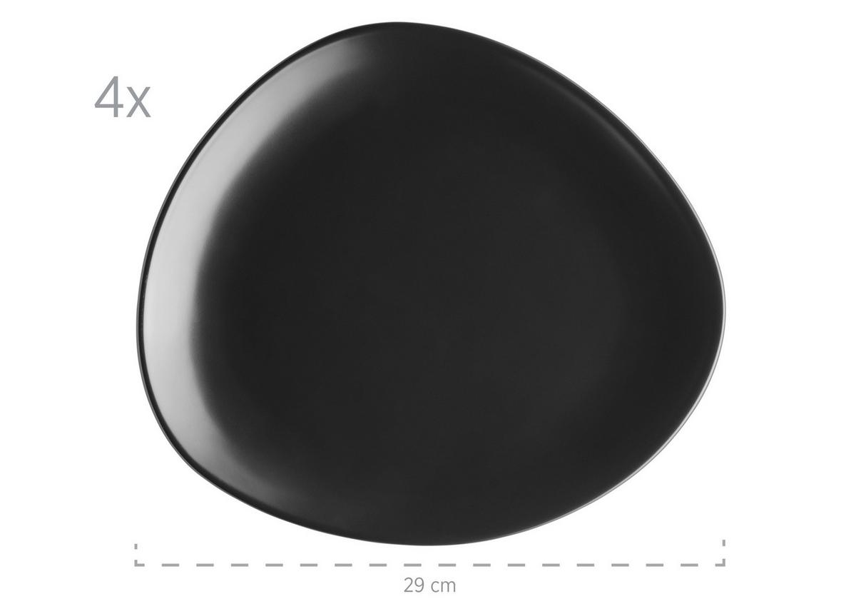 KOMBISERVICE 931730 SCHWARZ POSTSICHER - Schwarz, Basics, Keramik (44/34/33,6cm) - Mäser