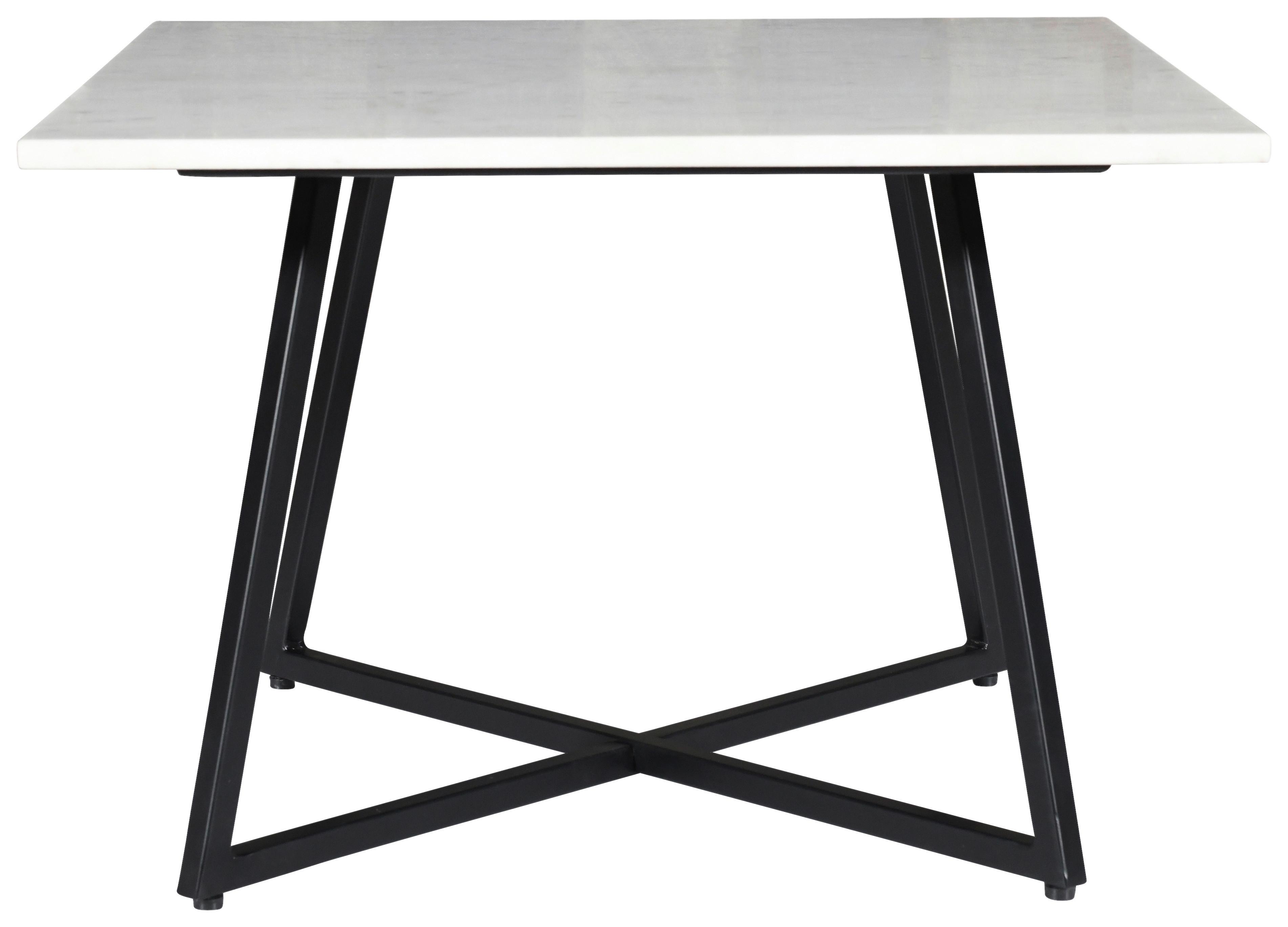 Dohányzóasztal Montevideo - fekete/fehér, Modern, kő/fém (65/44/65cm) - Mömax