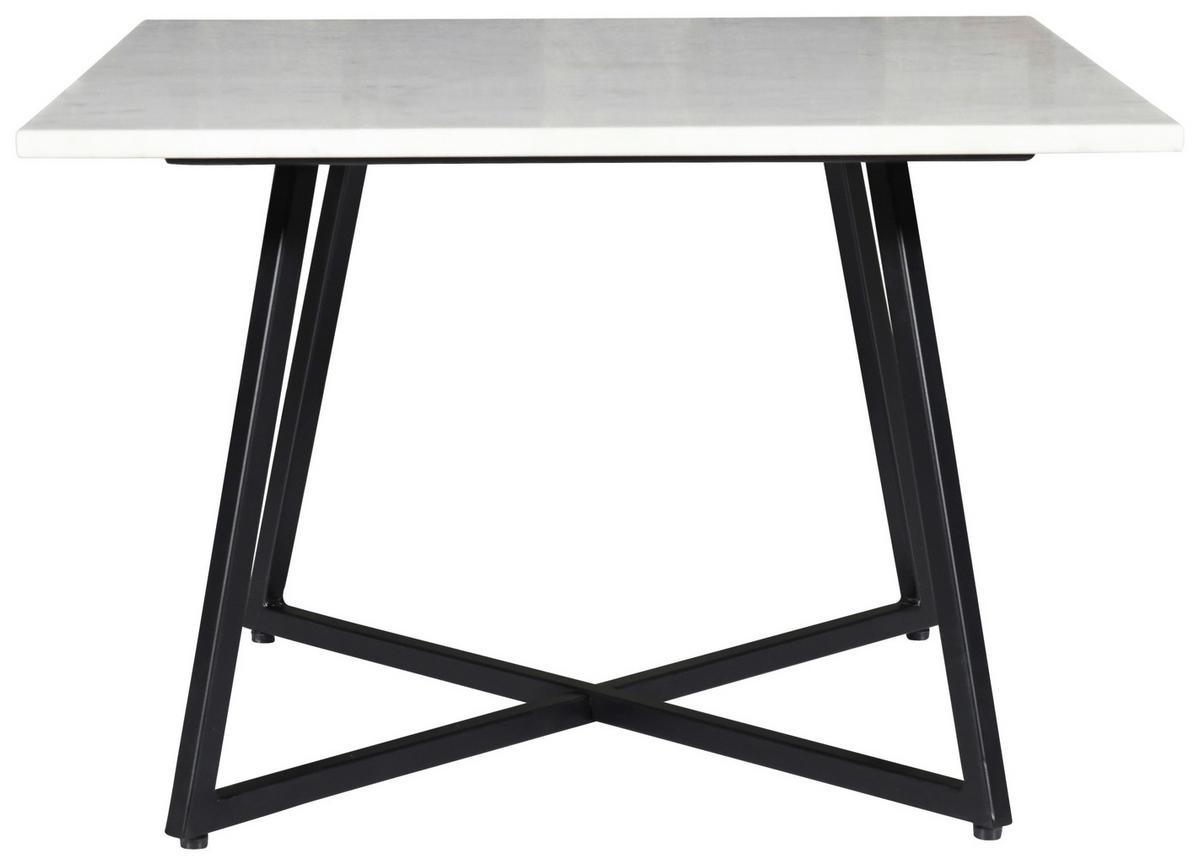 Măsuță de cafea MONTEVIDEO - alb/negru, Modern, metal/piatră (65/44/65cm) - Modern Living