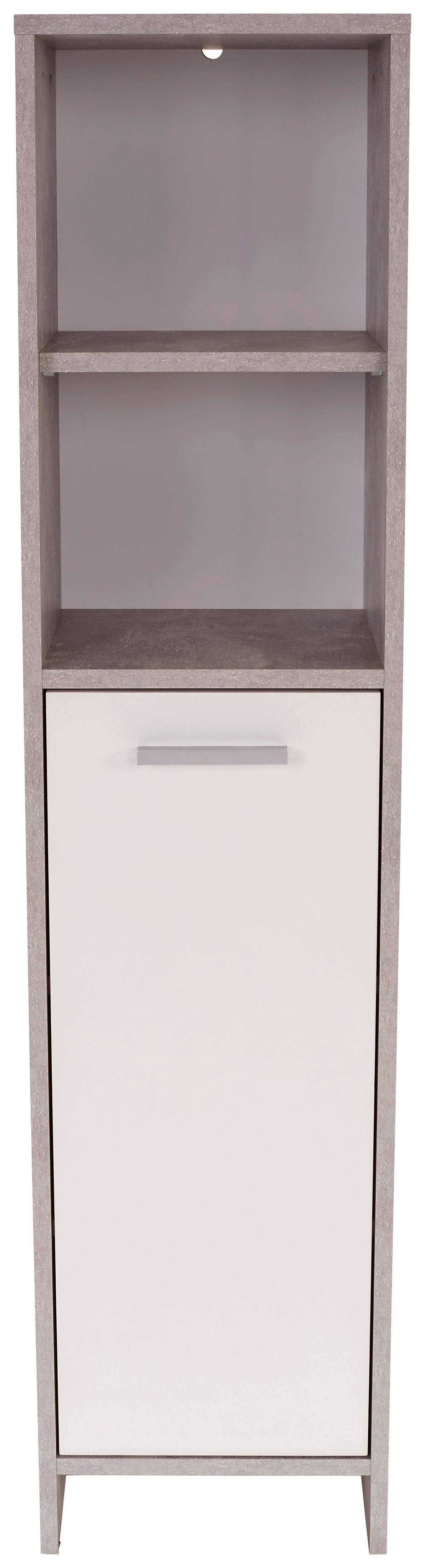 Kupaonica Attack - bijela/svijetlo siva, Moderno, drvni materijal (124,4/190/28cm)