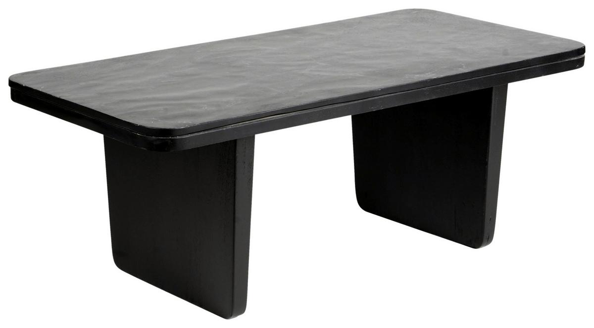 Couchtisch Leon Schwarz Mangoholz - Schwarz, MODERN, Holz/Stein (110/55/40cm) - Premium Living