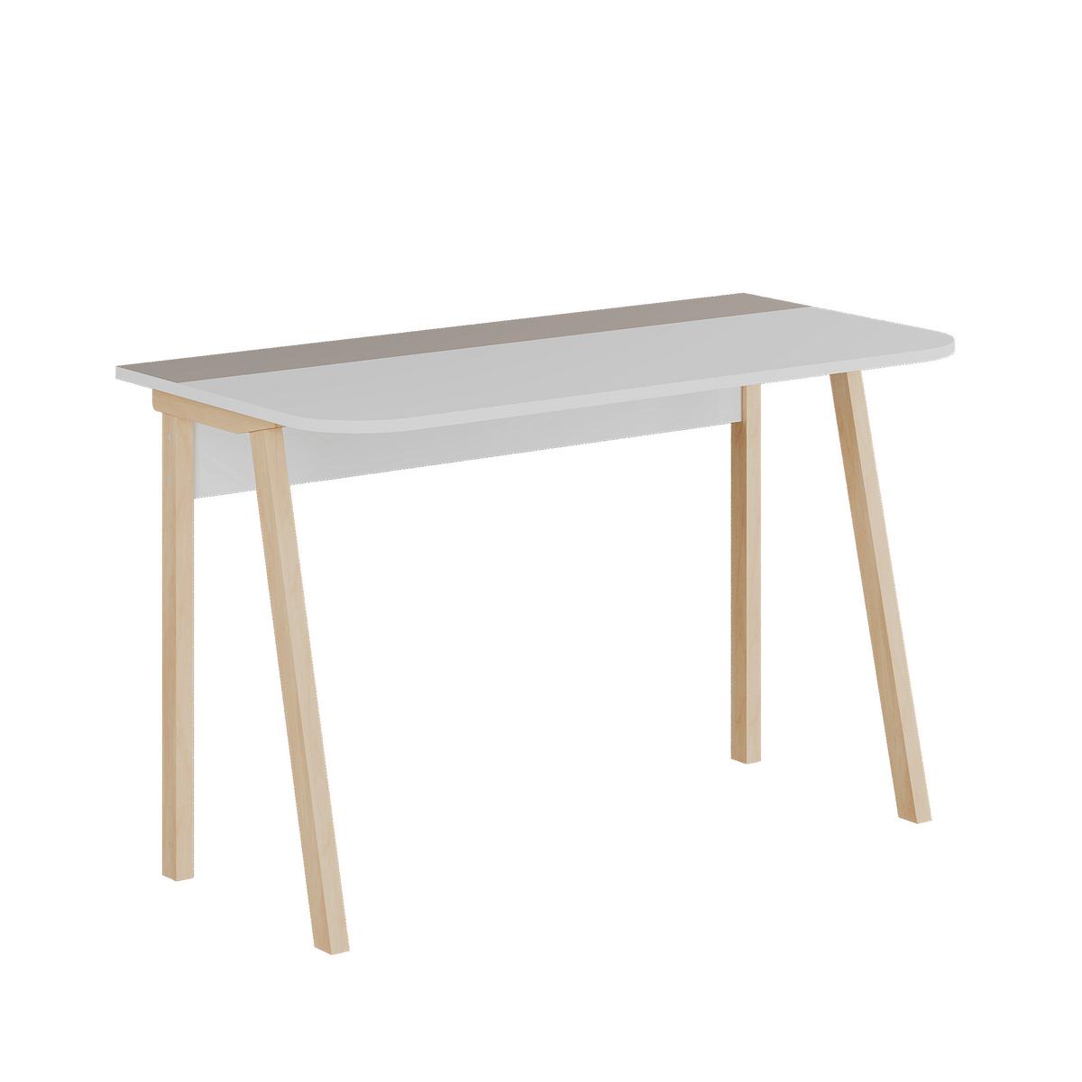 COMPUTERTISCH LUTON WORKING TABLE - Weiss/Eichefarben, Design, Holzwerkstoff (120/60/75cm) - Livetastic