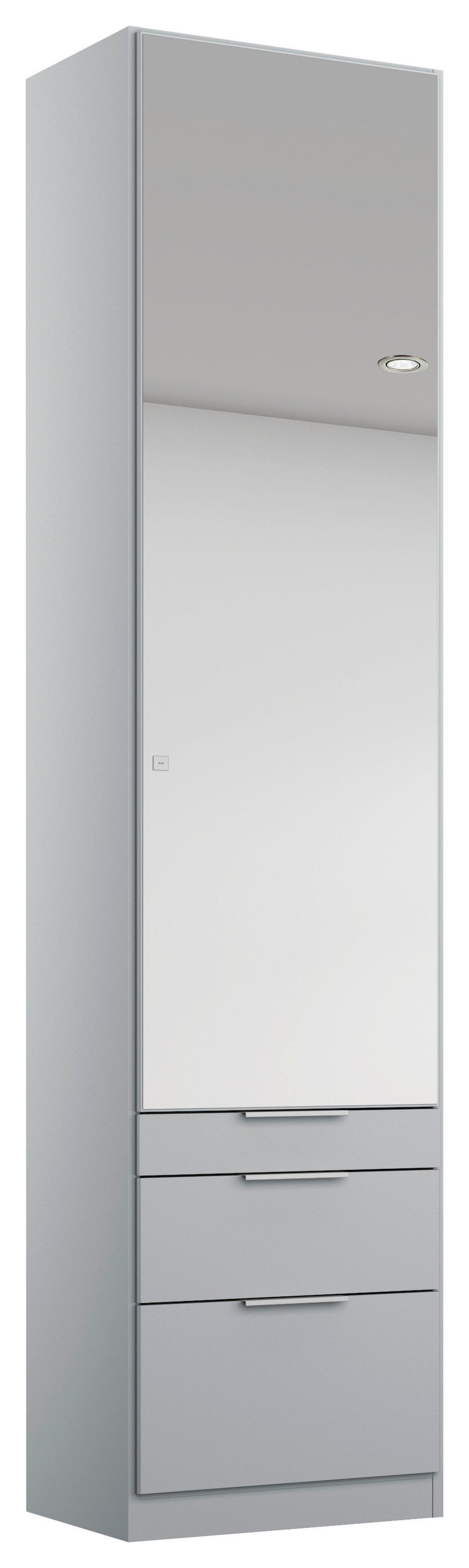 DULAP USI ROTATIVE ALABAMA - argintiu/gri deschis, Modern, material pe bază de lemn (47/229/54cm)