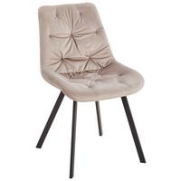 KRZESŁO NELE - czarny/taupe, Modern, metal/drewno (51/83/61cm) - MID.YOU