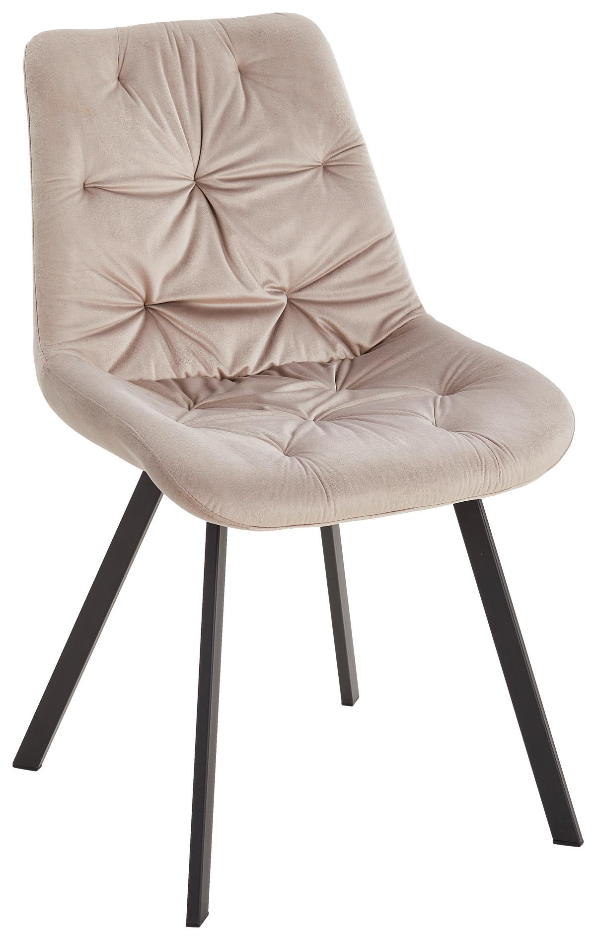 KRZESŁO NELE - czarny/taupe, Modern, metal/drewno (51/83/61cm) - MID.YOU