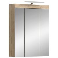 Spiegelschrank Lambada mit LED ca. 60x79 cm Sonoma Eiche - MODERN, Glas/Holzwerkstoff (60/79/37cm) - MID.YOU