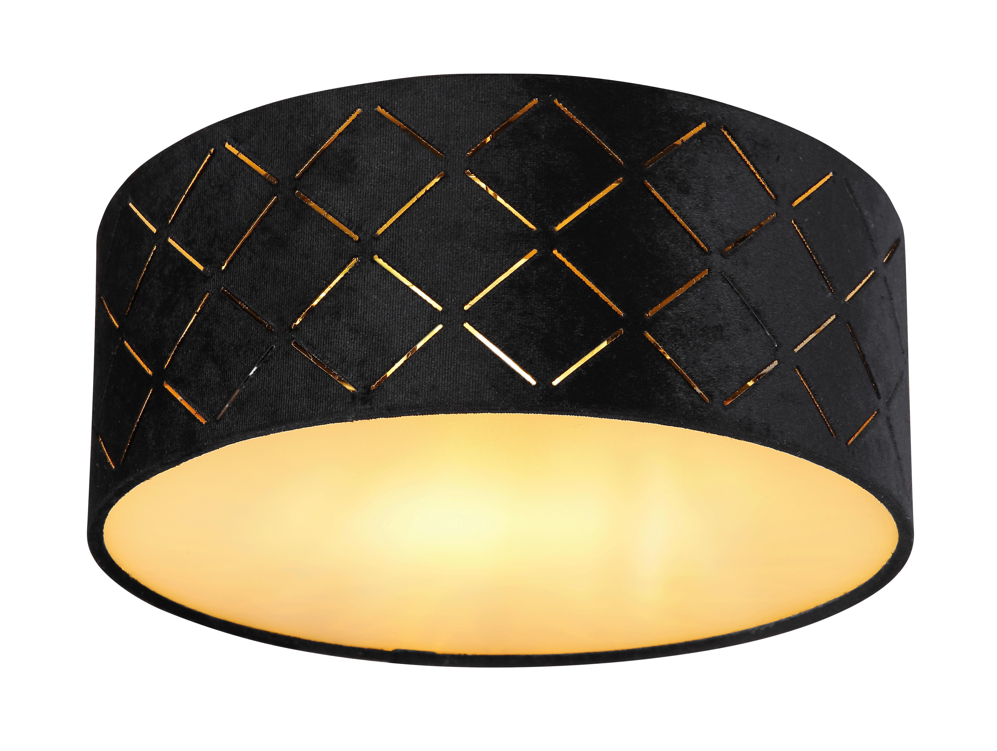 Stropna Svjetiljka 15334d - crna/opalna, Basics, metal/tekstil (26/10cm) - Globo