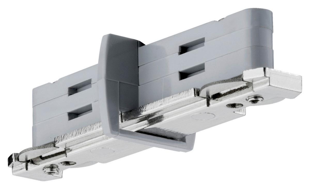 Schienensystem-Stromtrenner Urail in Chromfarben - Chromfarben, Design, Metall (7/1,8/1,8cm) - Paulmann