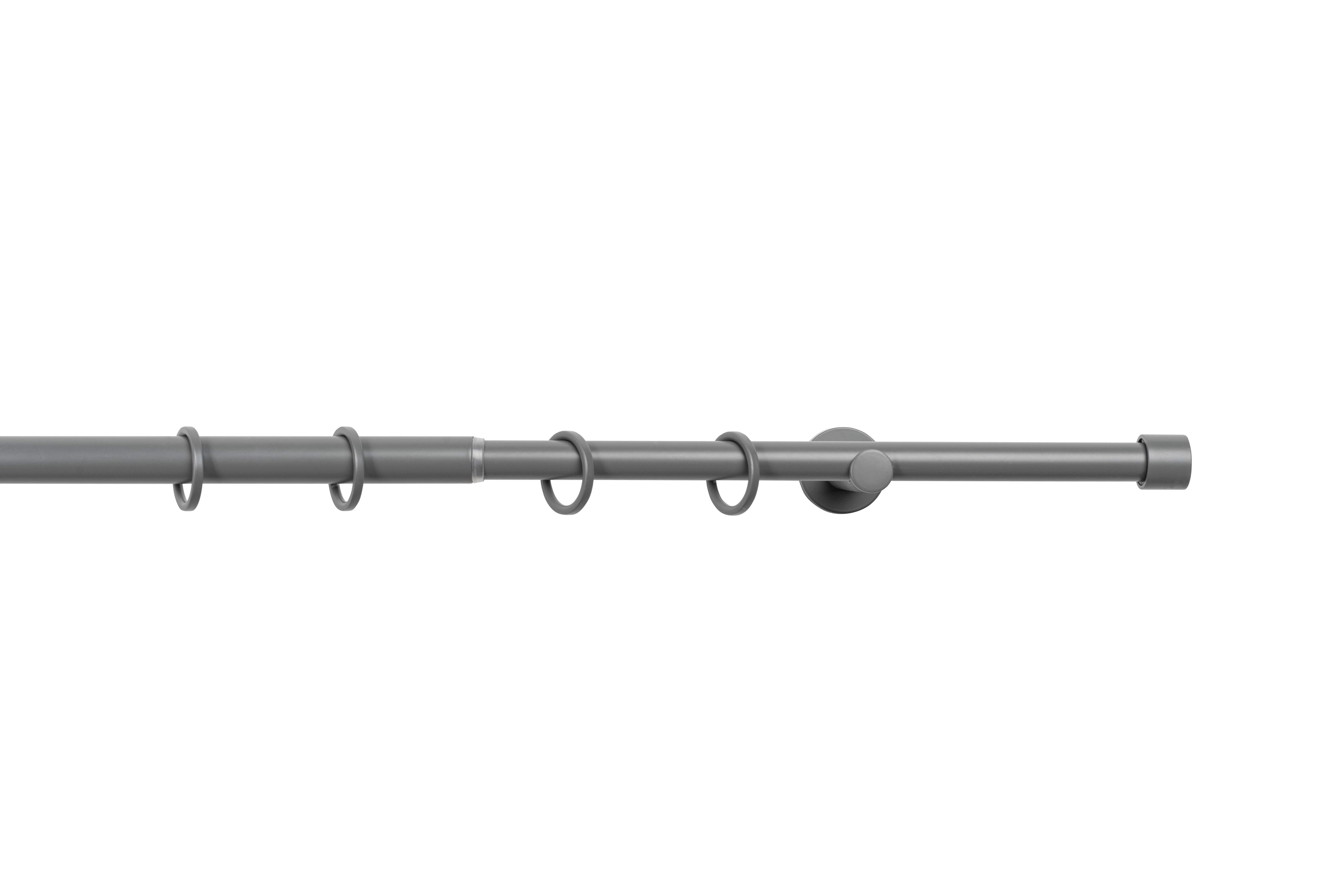 Karniša 210/400cm Rillcube - tamno siva, metal (210l) - Premium Living