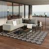 LOUNGEGRUPP EMILIA - beige/mörkgrå, Modern, metall/glas (168/75/73,5cm) - Mömax