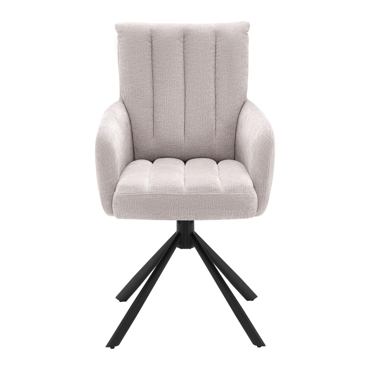 Forgószék Charlotte - világosszürke/fekete, Modern, textil/fém (61/96/67cm) - Mömax