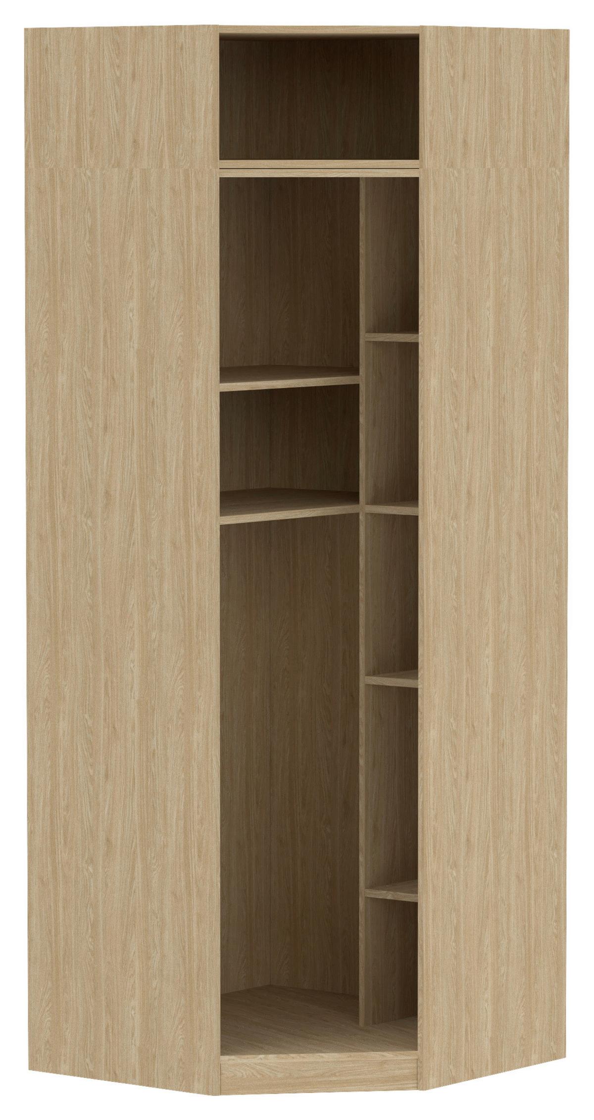 Corp pe colț Unit - culoare lemn stejar, Modern, material pe bază de lemn (91,1/242,2/91,1cm) - Ondega
