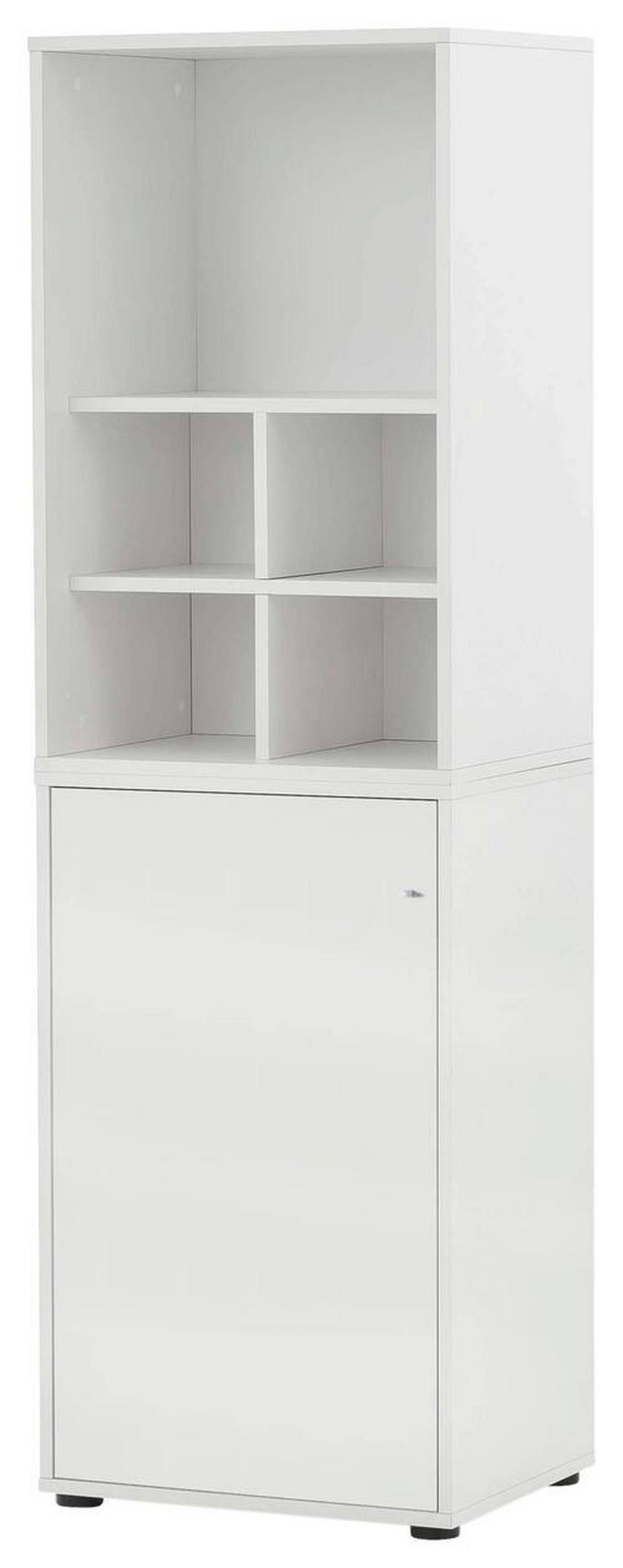 Aktenschrank Set U510R Weiß ca. 50,9x165,2x41cm - Weiß, MODERN, Holzwerkstoff (50,9/165,2/41cm) - MID.YOU