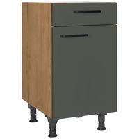 Schubkastenunterschrank Easytouch Grün - Eichefarben/Schwarz, MODERN, Holzwerkstoff/Metall (45/87/56cm) - Nobilia