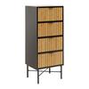 COMMODE MADRID -EXKLUSIV- - couleur naturelle/noir, MODERN, matériau en bois/métal (48cm) - Mömax