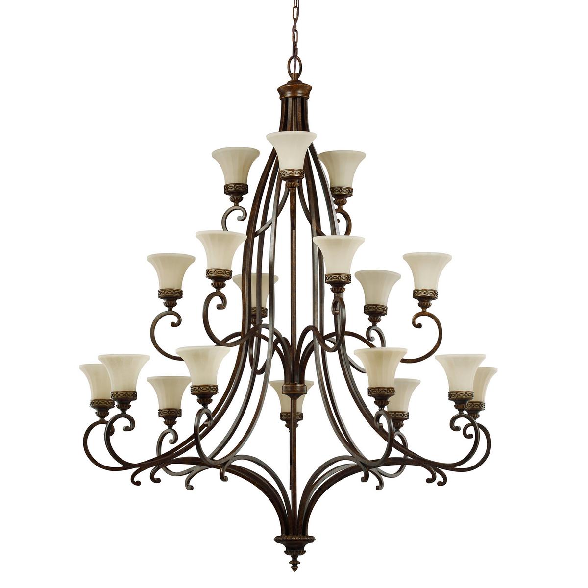 Luster Fe-Drawing-Room18 - smeđa, Konvencionalno, staklo/metal (137/177.5cm) - Elstead Lighting