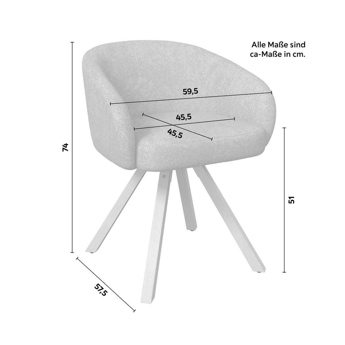 Armlehnstuhl Naya Grün Chenille Drehbar Gepolstert - Buchefarben/Grün, MODERN, Holz/Textil (59,5/74/57,5cm) - Bessagi Home
