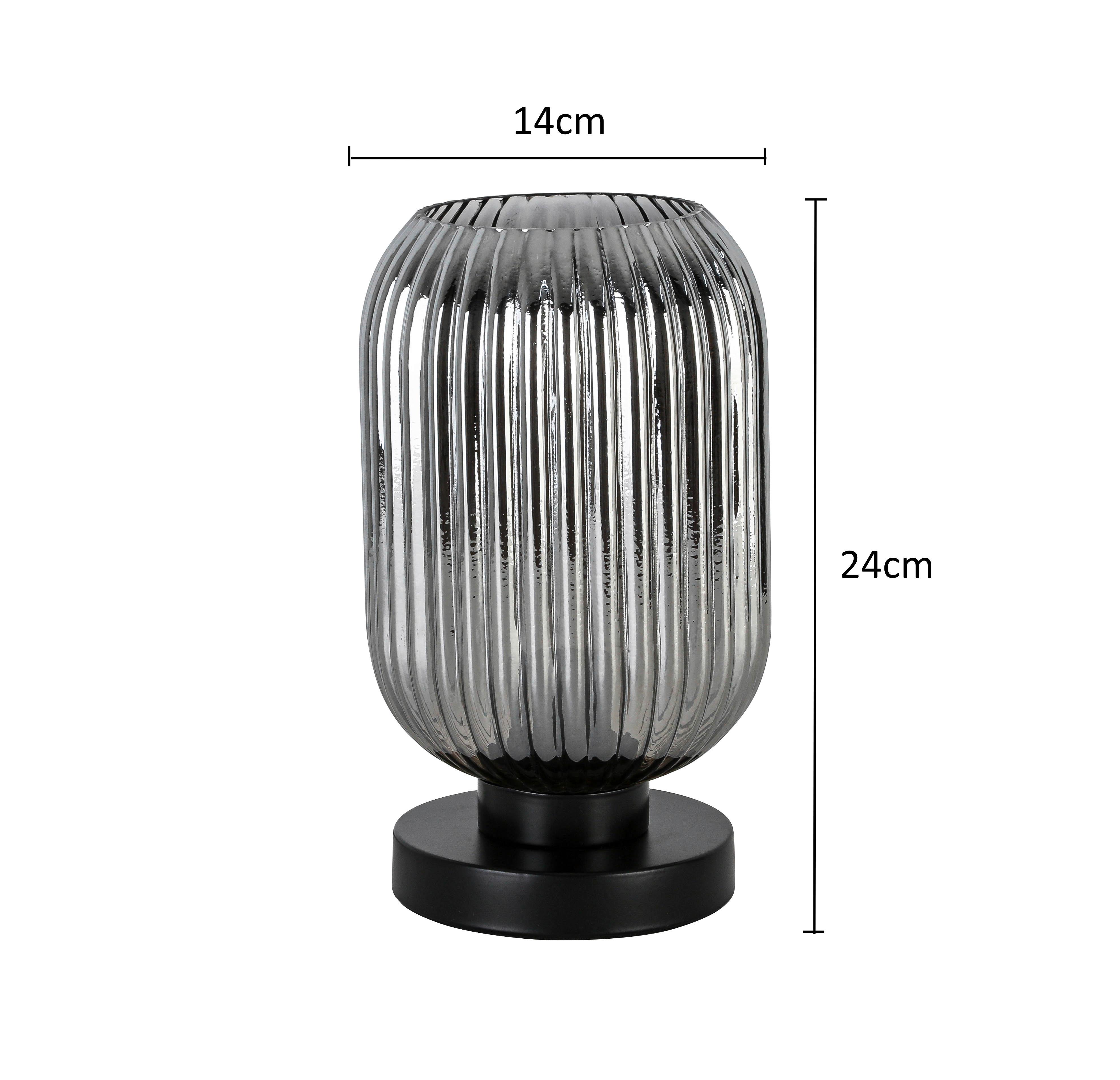 BORDSLAMPA EXI - kromfärg/Schwarzchrom, Modern, metall/glas (14/24cm) - Mömax