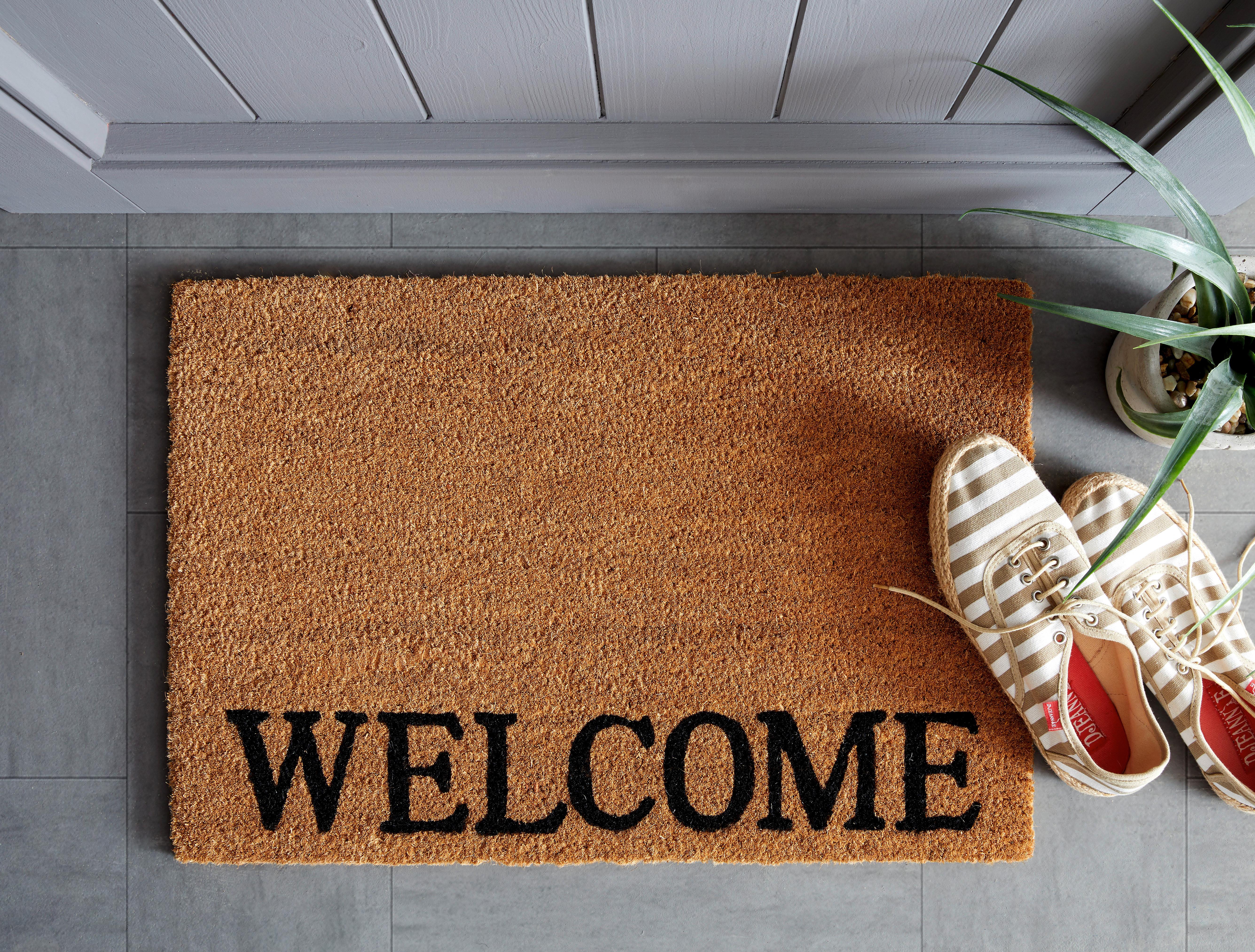 Predpražnik Welcome - naravne barve, tekstil (40/60cm) - Mömax