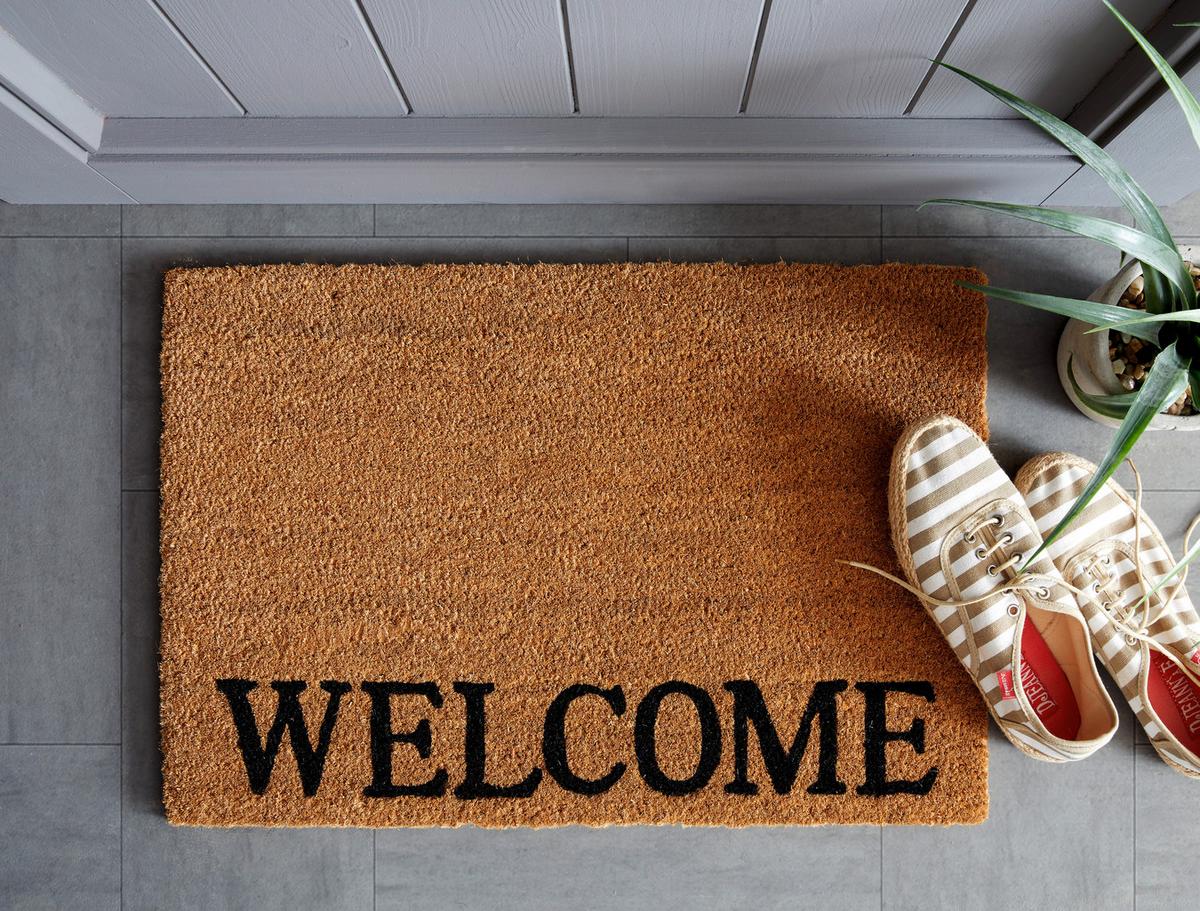 Predpražnik Welcome - naravne barve, tekstil (40/60cm) - Mömax