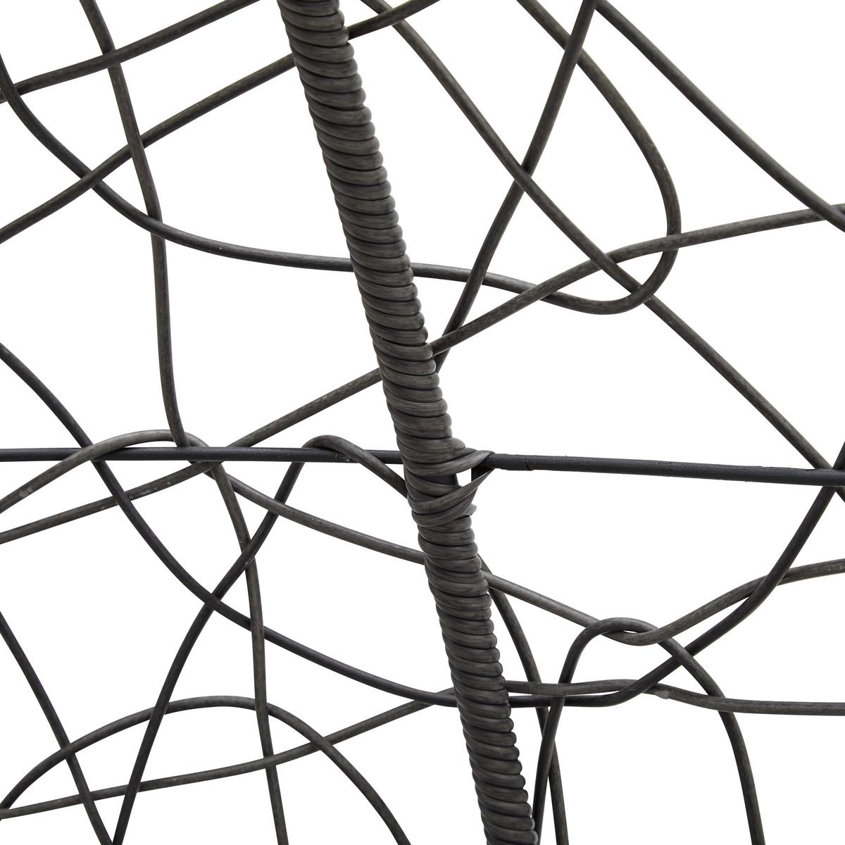 Hängesessel "Sandro", inkl. Kissen, Outdoorstoff - Dunkelgrau/Grau, Modern, Kunststoff/Textil (105/196/72cm) - Bessagi Garden