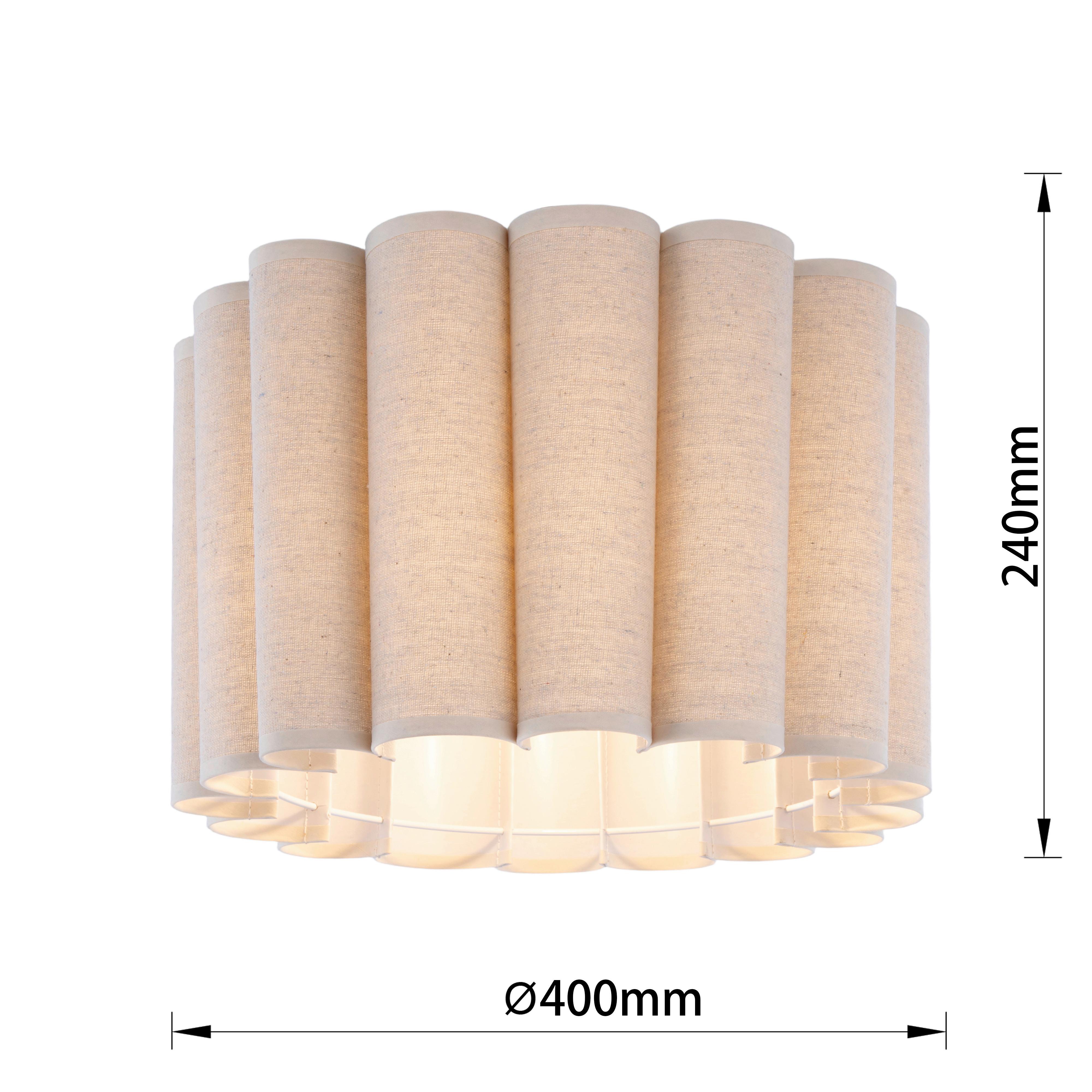 TAKLAMPA SEJLA - beige, Modern, metall/textil (40/40/30cm) - Mömax